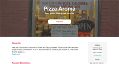Desktop Screenshot of pizzaaromaithaca.net