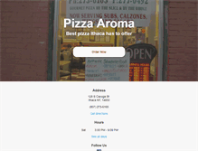 Tablet Screenshot of pizzaaromaithaca.net